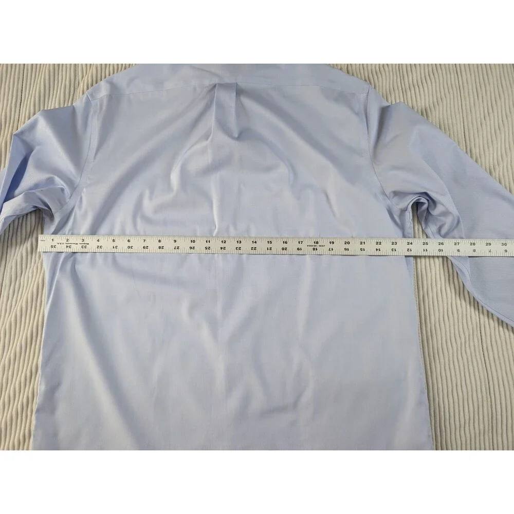 Lauren Ralph Lauren Black Label Shirt Mens L Blue Regular Fit Stretch NWOT - Picture 8 of 9